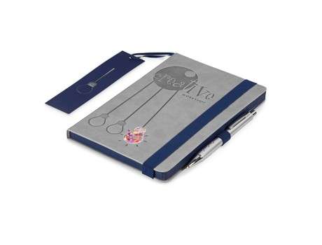 Colourblock A5 Notebook - navy (NB-9777)