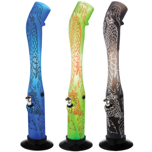 Acrylic Water Bong - XL Dragon Design 40.5cm - 60/61/62 (Bong014)