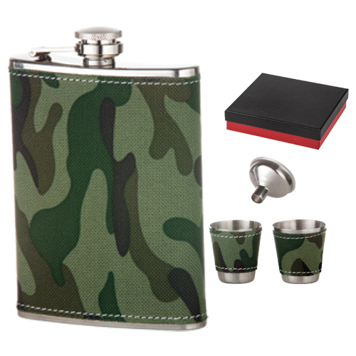 Hip flask - 80z Camouflage 2 Cup Set - 491030