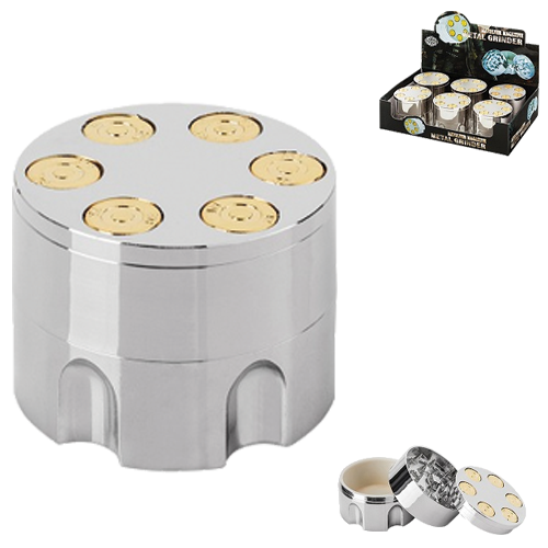 Tobacco Grinder - 3pc Revolver Barrel (TBGR015)