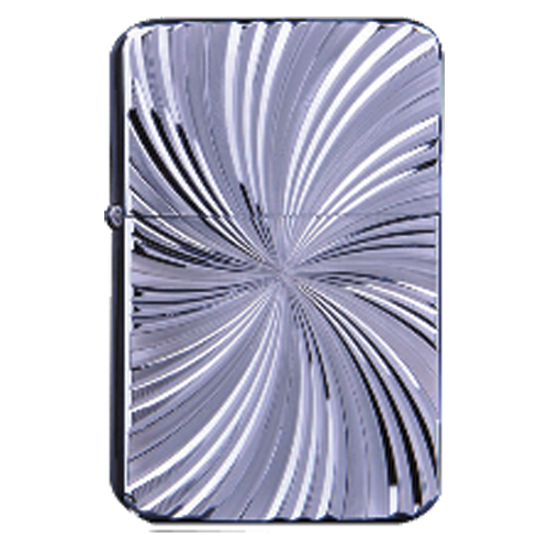 Zorro Lighter: Silver Whirl Engraving