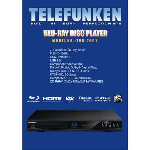 Telefunken Blu Ray Player (TBR-7601)
