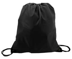 210D Poly String Bag - black (BAG046B)