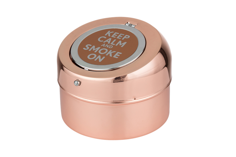 Ashtray - Fliplid with Slogan - Copper (Ash101)