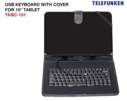 Telefunken USB Keyboard with cover for 10 inch tablet (TKBC-101)