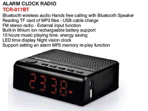 Telefunken Alarm clock radio (TCR-017BT)
