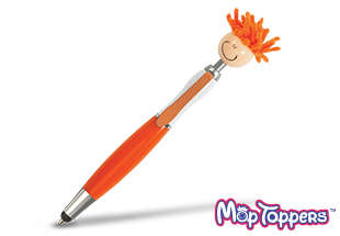Moptopper stylus pen and screen cleaner - orange
