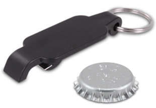 Pop keyring bottle opener - black