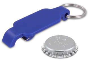 Pop keyring bottle opener - blue