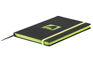 Colour-edge A5 hard cover notebook - lime