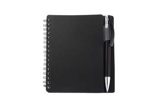 Plasma notebook and pen - black