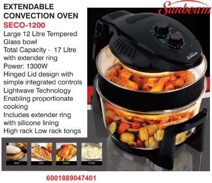 Sunbeam extendable convection oven (SECO-1200)