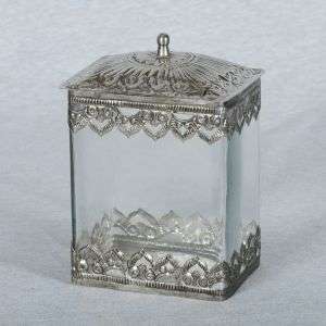 Glass Box with Lid - Metal (1003)