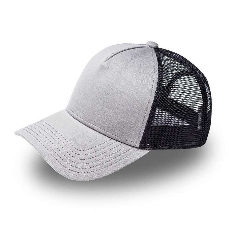 Jersey Trucker Cap - grey/black
