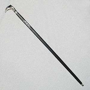 Walking Stick - Black Wood/Brass (7200)