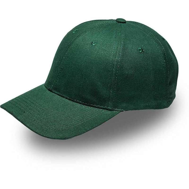 6 Panel Brushed Cotton Cap - bottle green (V6009)