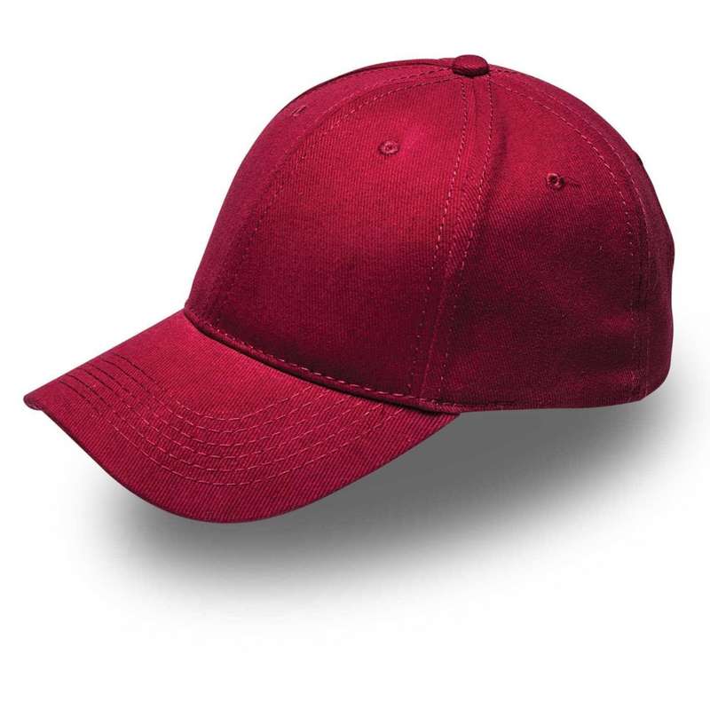 6 Panel Brushed Cotton Cap - burgundy (V6009)