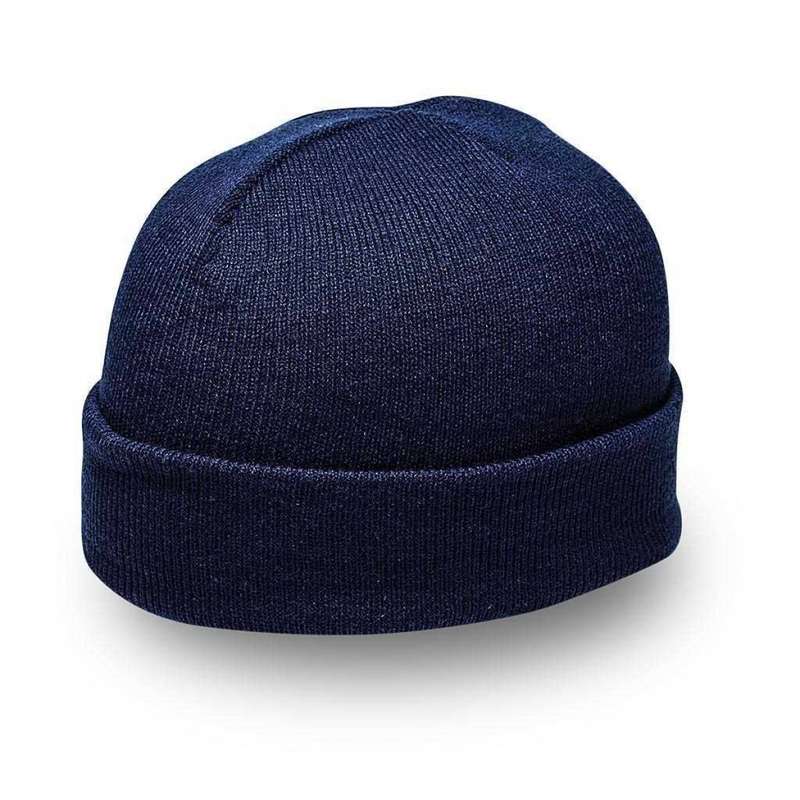 Cuffed Knitted Beanie - navy (B001)