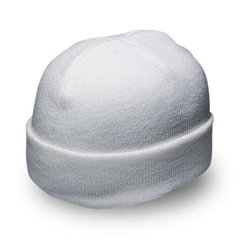 Cuffed Knitted Beanie - white (B001)
