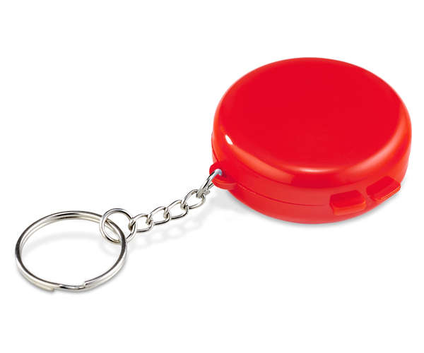 Pill case keyholder - red