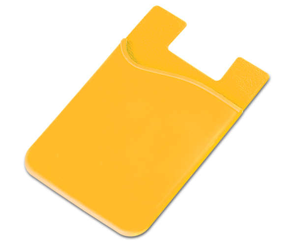 Razzle Dazzle Silicone phone card holder - yellow