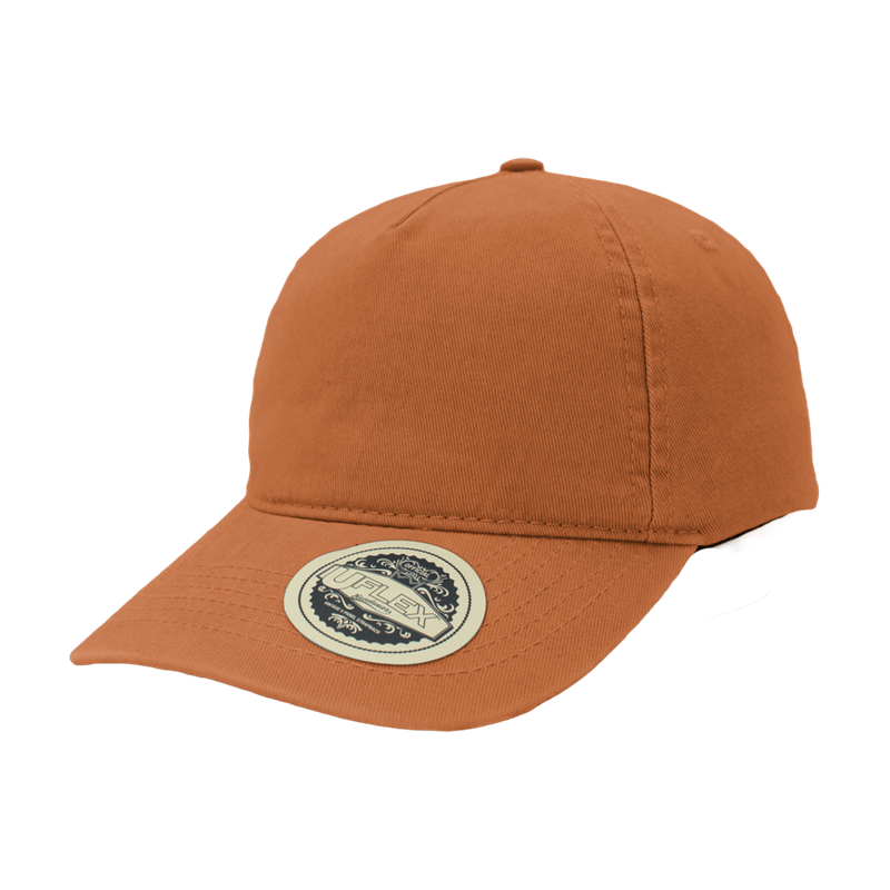 Uflex Vintage 5 Panel Strap-Back Cap - brown (U15511)