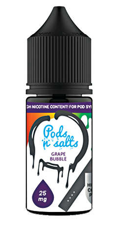 Local Vaping Liquid: Salt Nic - Grape Bubble - 25mg (30ml)