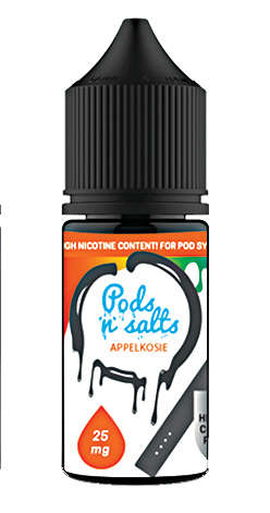 Local Vaping Liquid: Salt Nic - Appelkossie - 25mg (30ml)