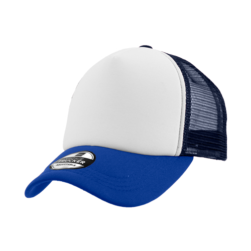Vintage Trucker Three-Tone Cap - royal/white/navy