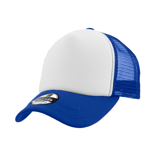 Vintage Trucker Two-Tone Cap - royal/white