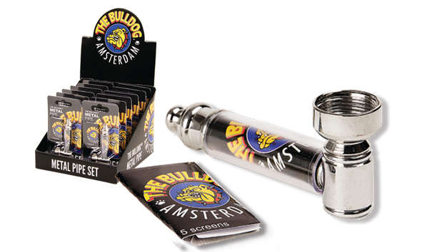 Rasta Pipe - Bulldog Small with Screen (Pipe8529)