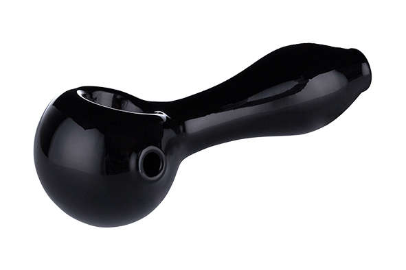 Rasta Pipe - Glass Spoon - Black - 340769 (Pipe8527)
