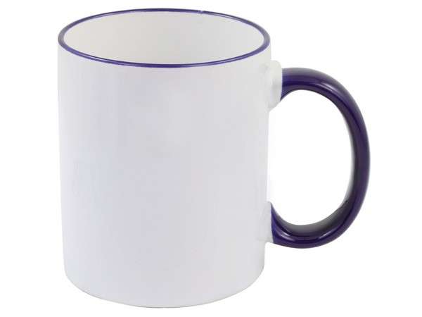 Sublimation Rim Mug - white-navy blue (P2321E)