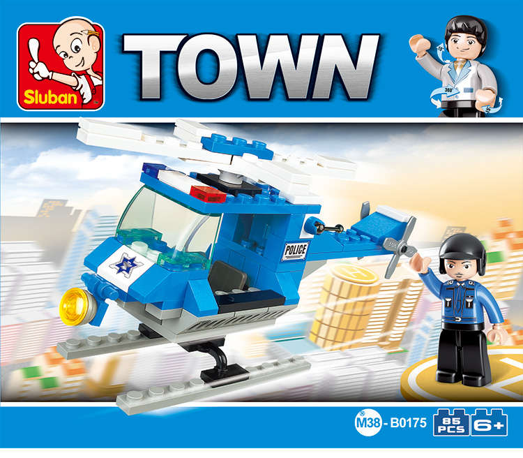 Sluban Building Blocks: City Scene - Police Helicopter