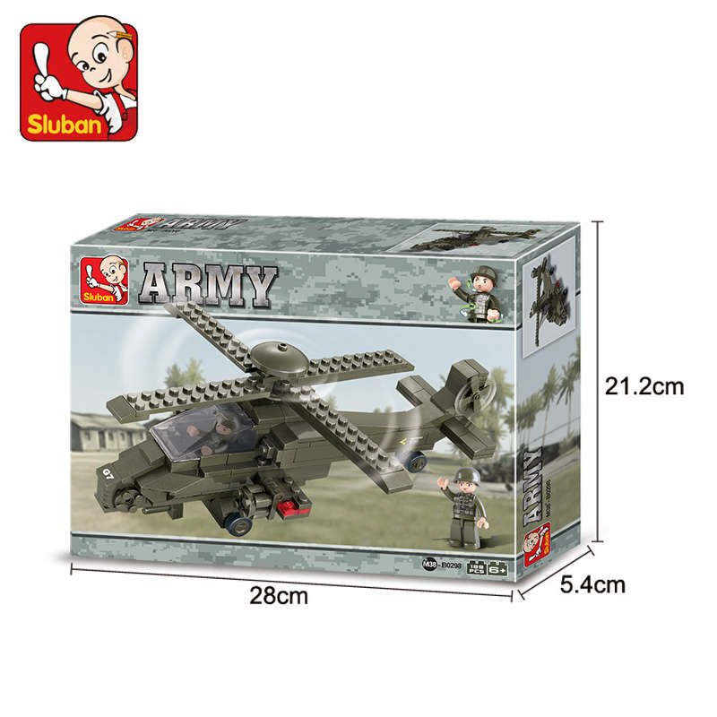 Sluban Building Blocks: Land Forces - Hind Helicopter (B0298)