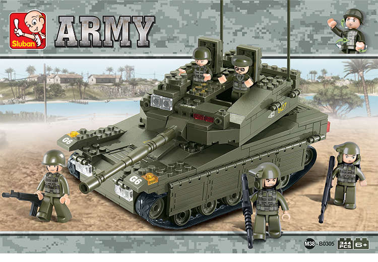 Sluban Building Blocks: Land Forces II - Merkava Tank (B0305)
