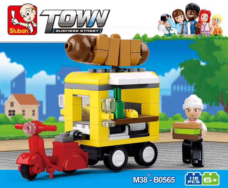 Sluban Building Blocks: Town - Hotdog Dining Car (B0565)