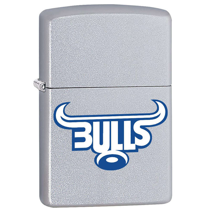 Zippo Lighter: Blue Bulls Logo