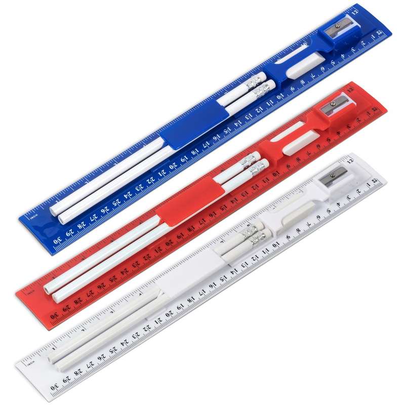 Scholar Ruler and Stationery Set - blue (Gift-9203)