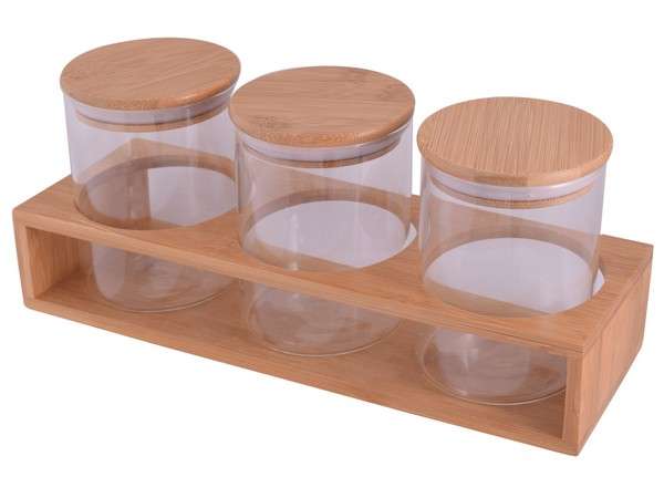 3-Piece Storage Jars and Stand (P2459)
