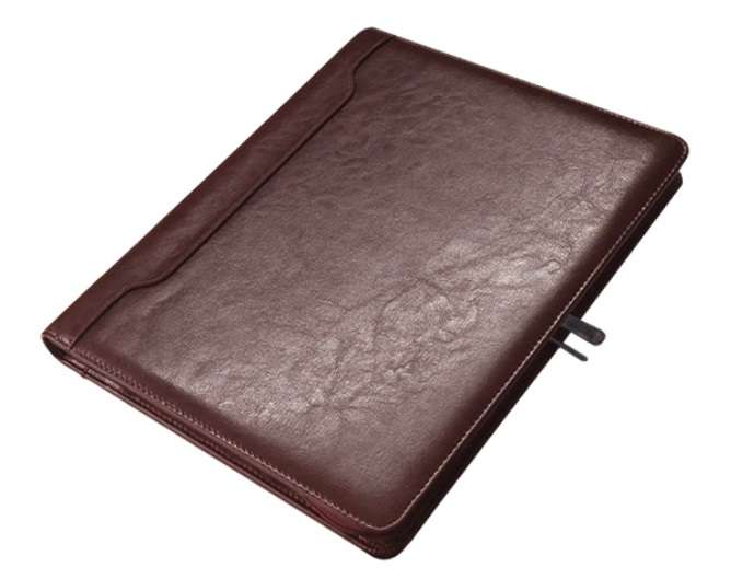 A4 Zip-around Folder - Adpel Italian leather - brown (6630)