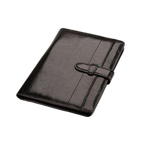 A5 Folder - Adpel Italian leather - black (6626)