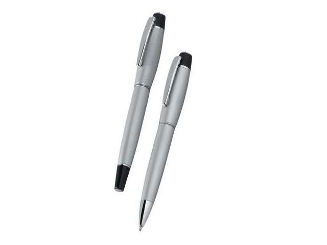 Bettoni Butler ballpen/roller set - silver (W-B1218SET/SLV)
