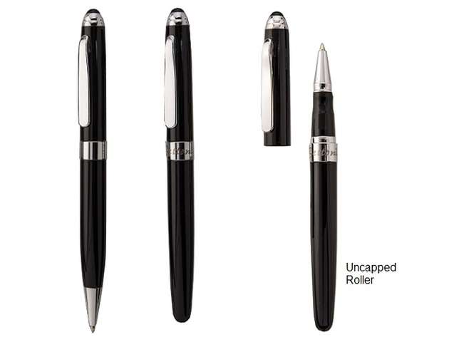 Bettoni Electra Ballpen/Roller Set - black (W-B1305SET)