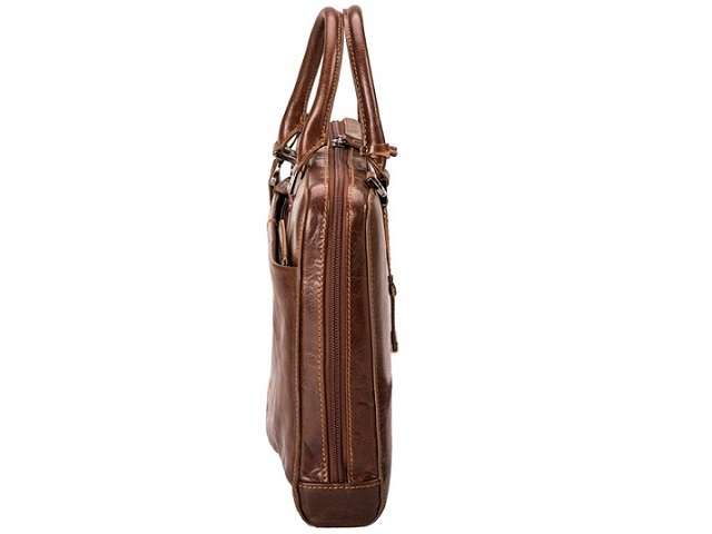 Fastlane Slim Leather Laptop Bag - brown (6667)