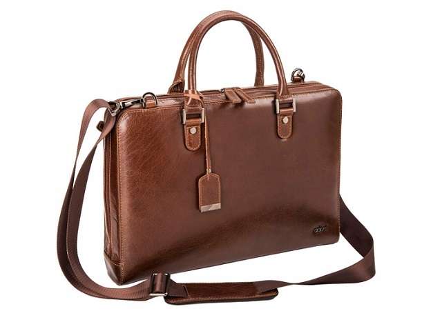Fastlane Slim Leather Laptop Bag - brown (6667)
