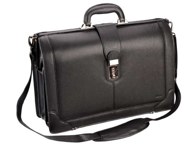 Gladstone Briefmaster Briefcase - leather - black (8824)