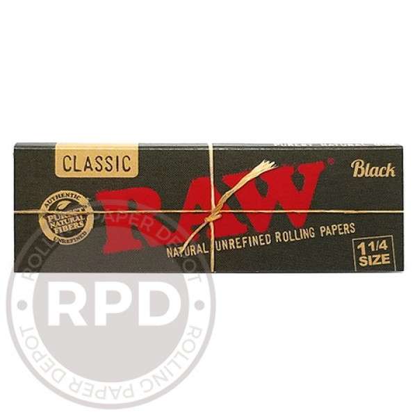 RAW rolling paper - 1 1/4 Black (24x50) (RAW019)