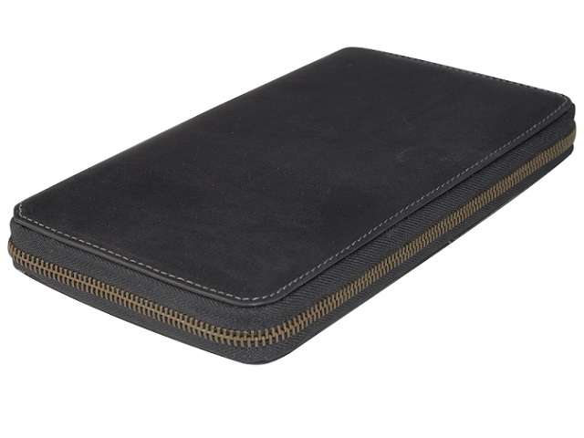 Travel Wallet - black - Dakota leather (9911)