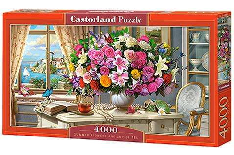 Summer flowers and cup of tea (4000pc Puzzle)